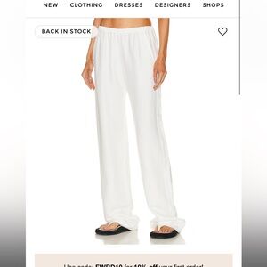 Worn Once Enza Costa Twill Everywhere Pant White- Size 1 (Small)